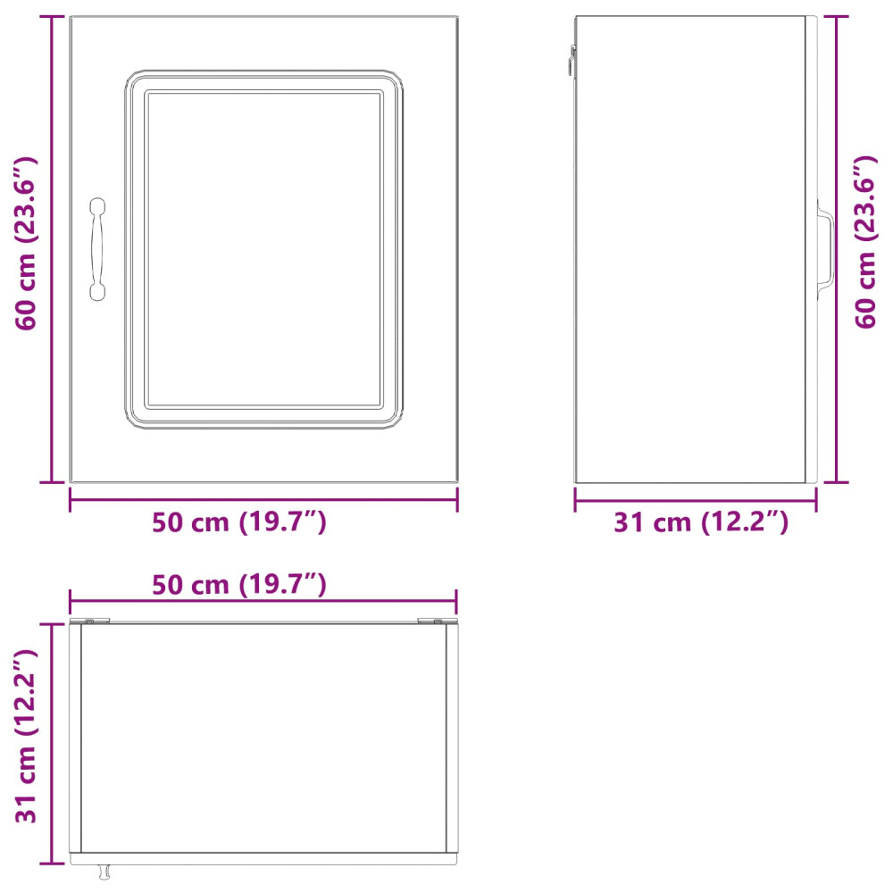 Produktbild för Diskmaskin panel Kalmar 2 pcs Svart Ek 50 x 31 x 60 cm