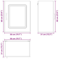 Produktbild för Diskmaskin panel Kalmar 2 pcs Svart Ek 50 x 31 x 60 cm