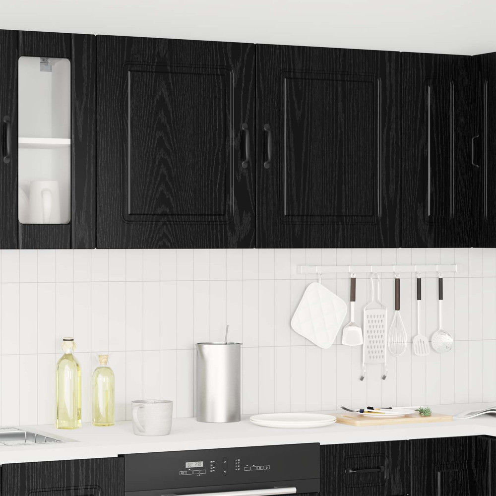 Produktbild för Diskmaskin panel Kalmar 2 pcs Svart Ek 50 x 31 x 60 cm