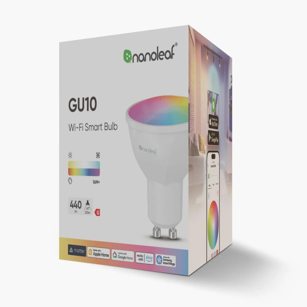 Produktbild för Nanoleaf - LED-glödlampa - form: MR16 - GU10 - 5 W - RGBCW-lampa - 2700-6500 K