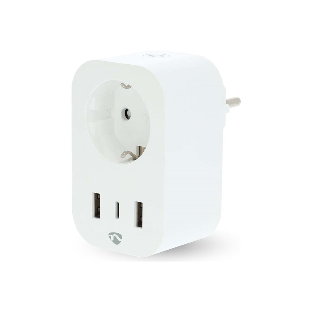 Produktbild för Nedis SmartLife - smart kontakt - Wi-Fi - vit