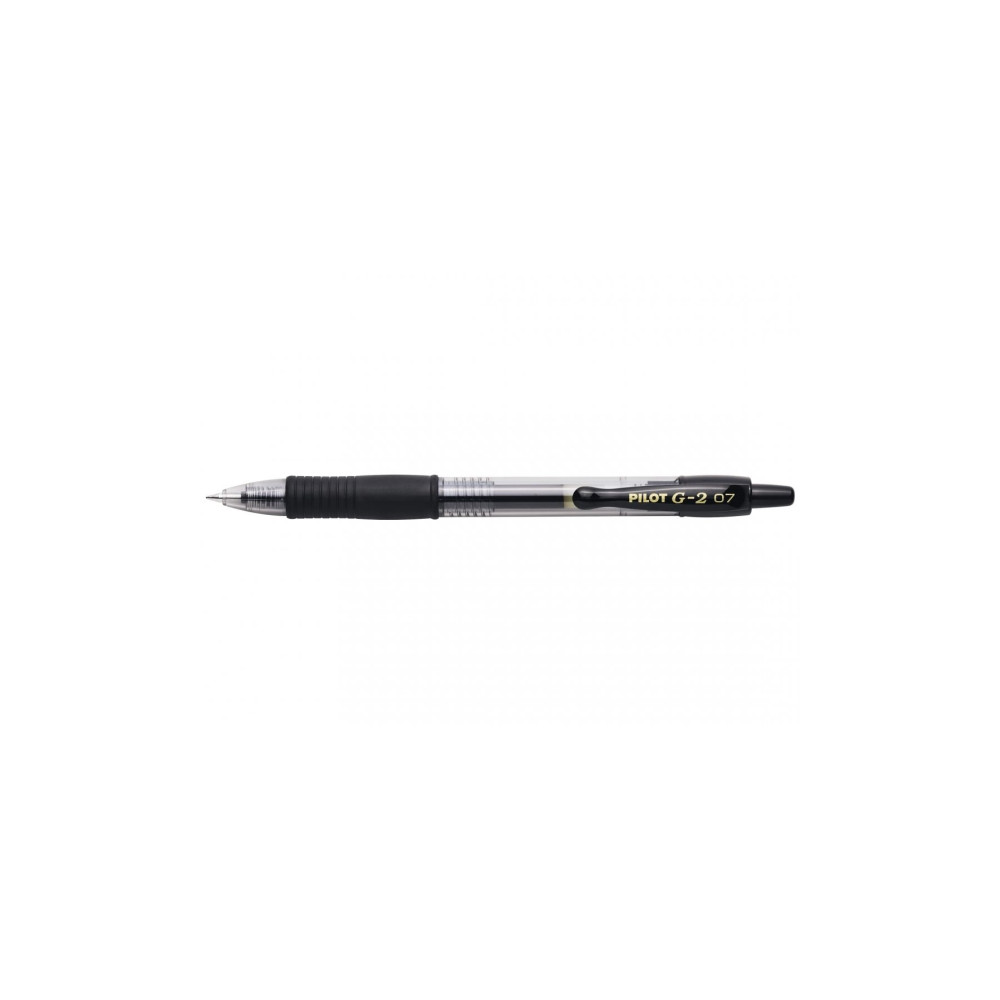 Produktbild för Gelpenna Pilot G-2 Plus påfyllningsbar 0,7 mm medium svart 1...
