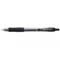 Produktbild för Gelpenna Pilot G-2 Plus påfyllningsbar 0,7 mm medium svart 1...