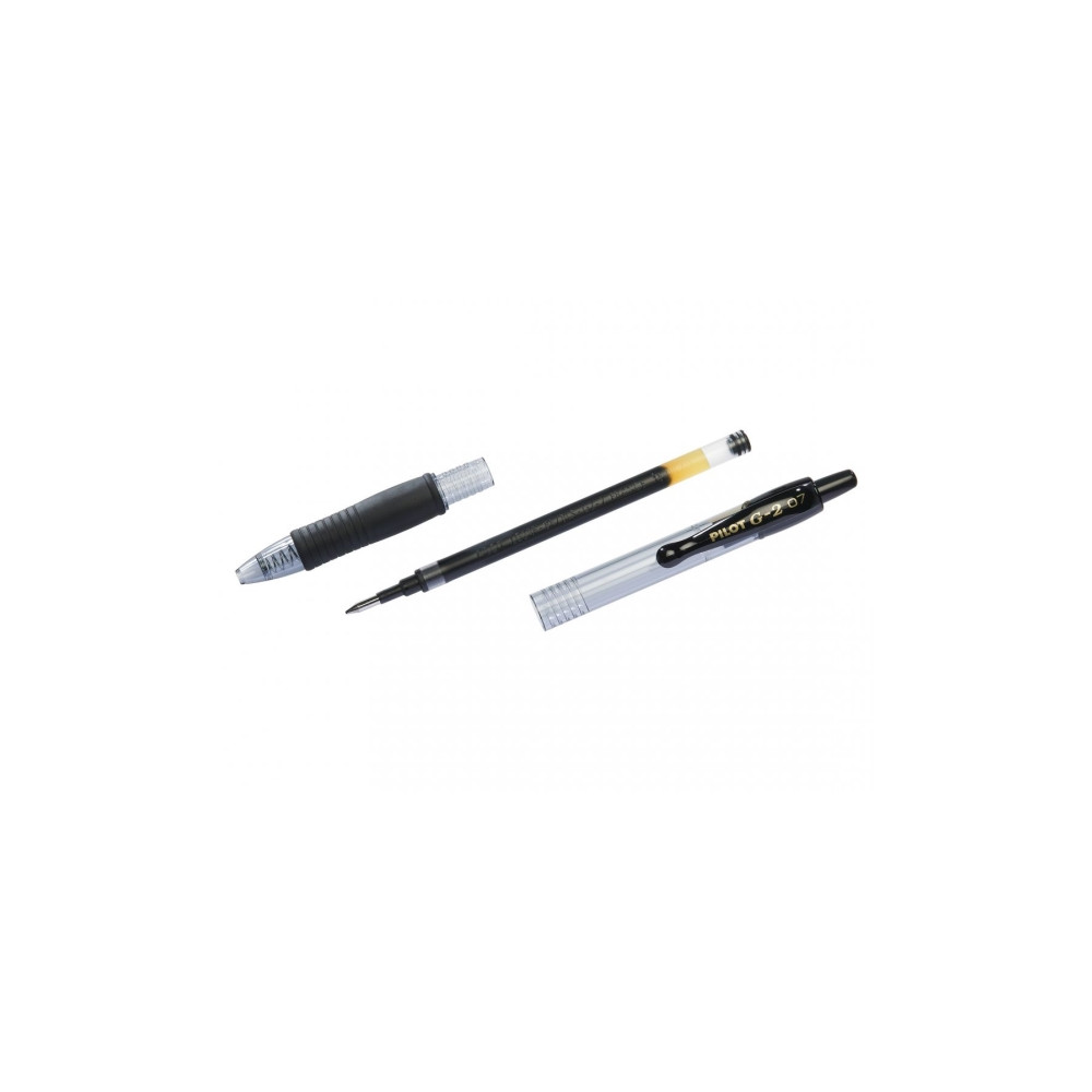 Produktbild för Gelpenna Pilot G-2 Plus påfyllningsbar 0,7 mm medium svart 1...