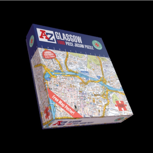 ALL JIGSAW PUZZLES A-Z Map of Glasgow 1000 Piece Jigsaw
