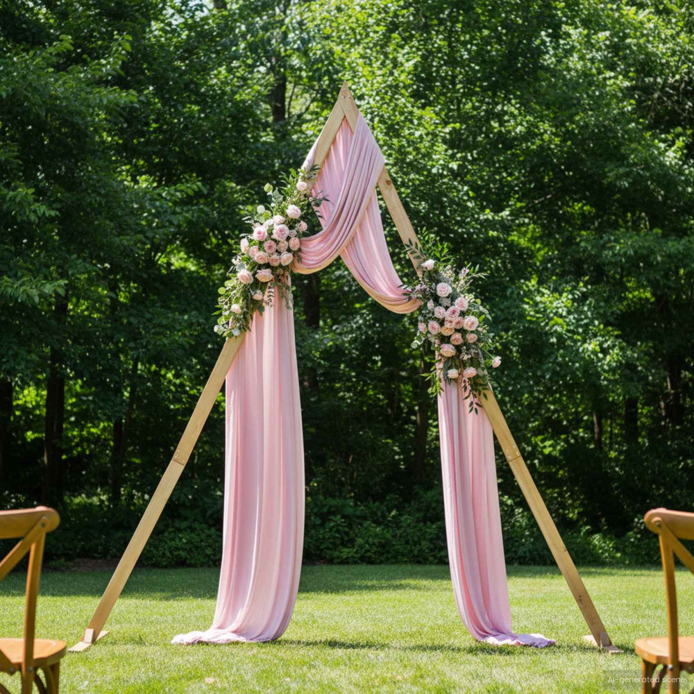 Produktbild för Bröllopsbåge Ljusbrun 202 x 95 x 254 cm Massiv furu