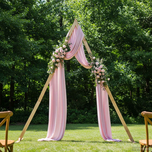 vidaXL Bröllopsbåge Ljusbrun 202 x 95 x 254 cm Massiv furu