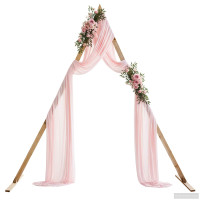 Produktbild för Bröllopsbåge Ljusbrun 202 x 95 x 254 cm Massiv furu