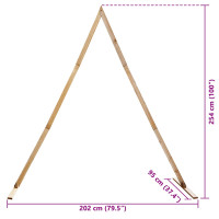 Produktbild för Bröllopsbåge Ljusbrun 202 x 95 x 254 cm Massiv furu