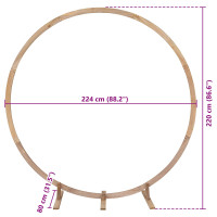 Produktbild för Bröllopsbåge Ljusbrun 224 x 80 x 220 cm Massiv furu