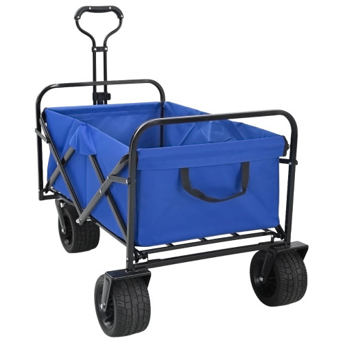 vidaXL Fällvagn Blå 89 x 63 x 96 cm Stål och Polyester Oxford