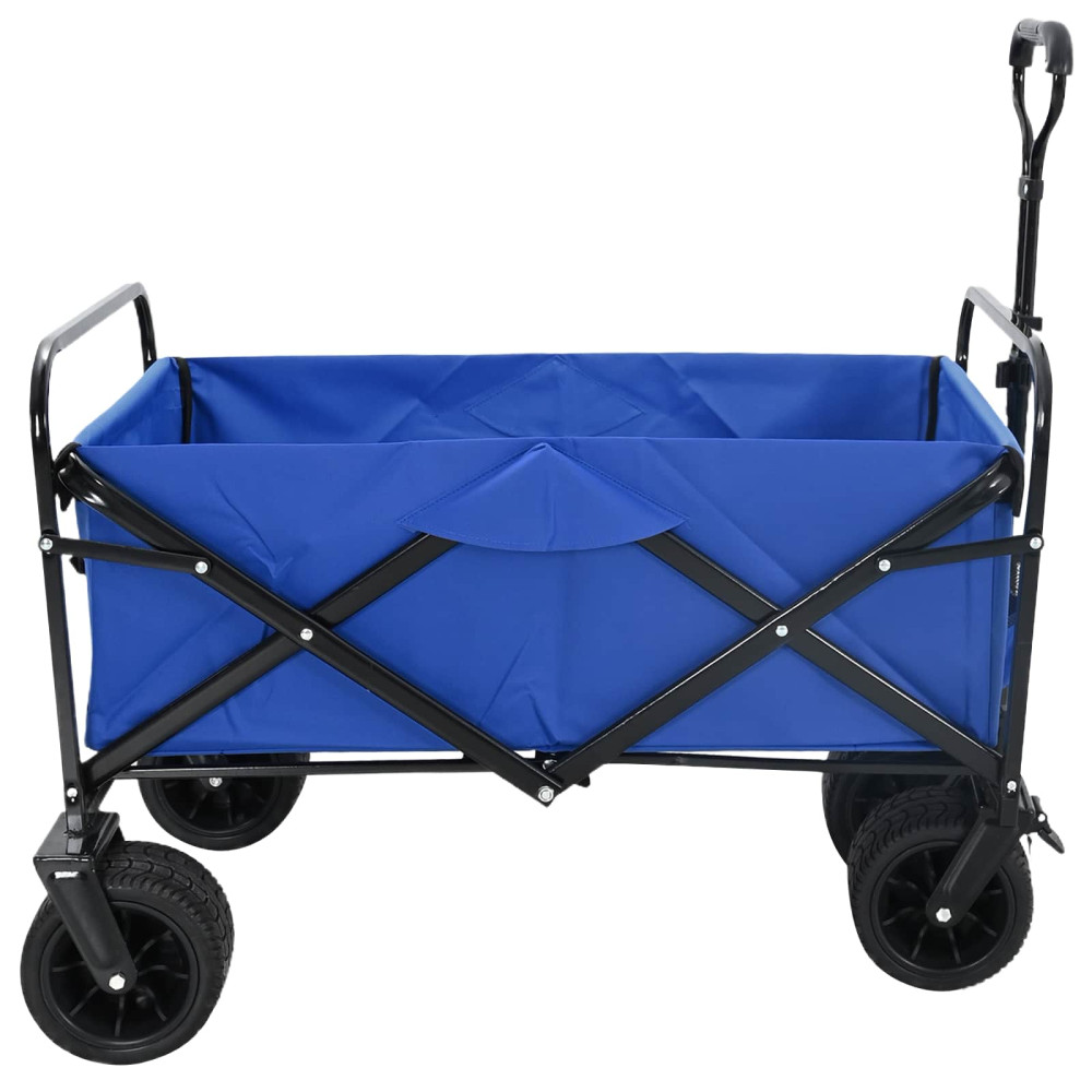 Produktbild för Fällvagn Blå 89 x 63 x 96 cm Stål och Polyester Oxford