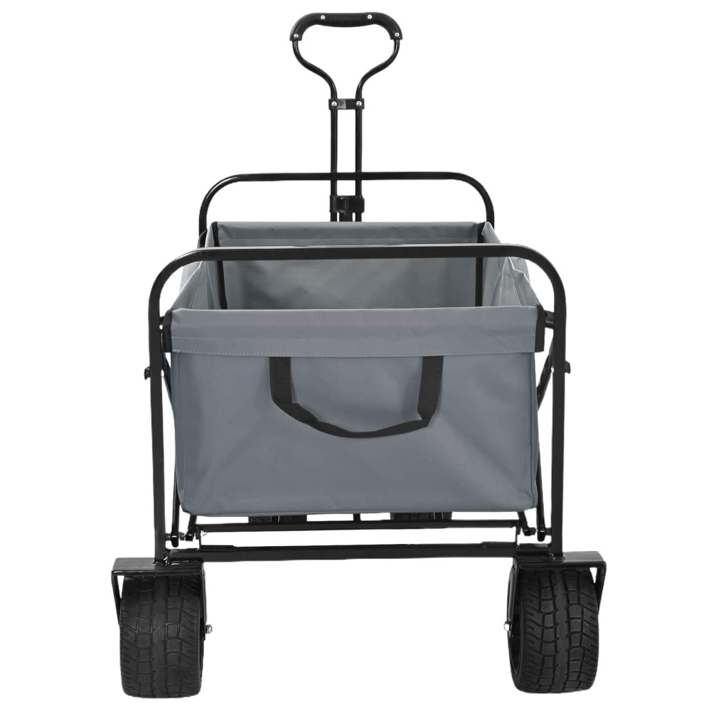 Produktbild för Fällvagn Grå 89 x 63 x 96 cm Stål och Polyester Oxford