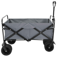 Produktbild för Fällvagn Grå 89 x 63 x 96 cm Stål och Polyester Oxford