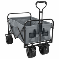 Produktbild för Fällvagn Grå 89 x 63 x 96 cm Stål och Polyester Oxford