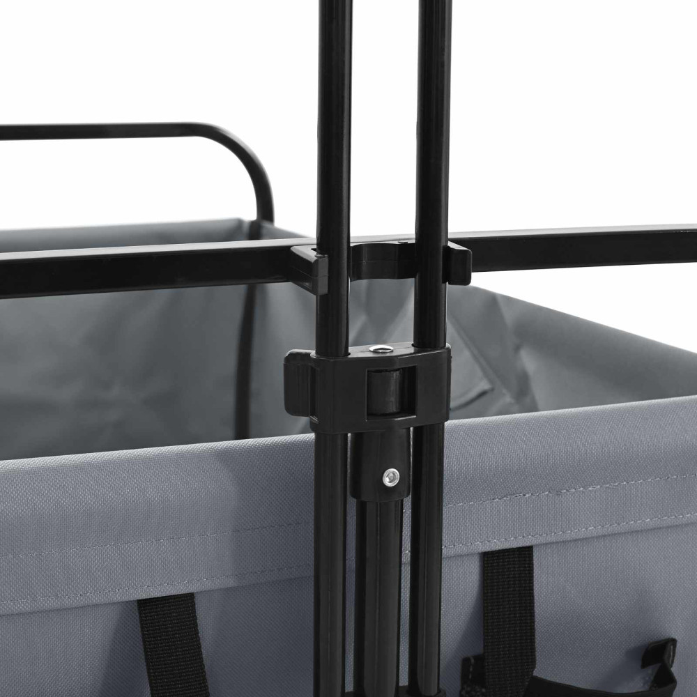 Produktbild för Fällvagn Grå 89 x 63 x 96 cm Stål och Polyester Oxford