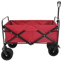 Produktbild för Fällvagn Röd 89 x 63 x 96 cm Stål och Polyester Oxford