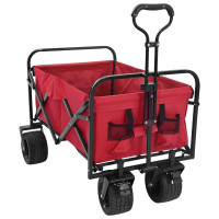 Produktbild för Fällvagn Röd 89 x 63 x 96 cm Stål och Polyester Oxford
