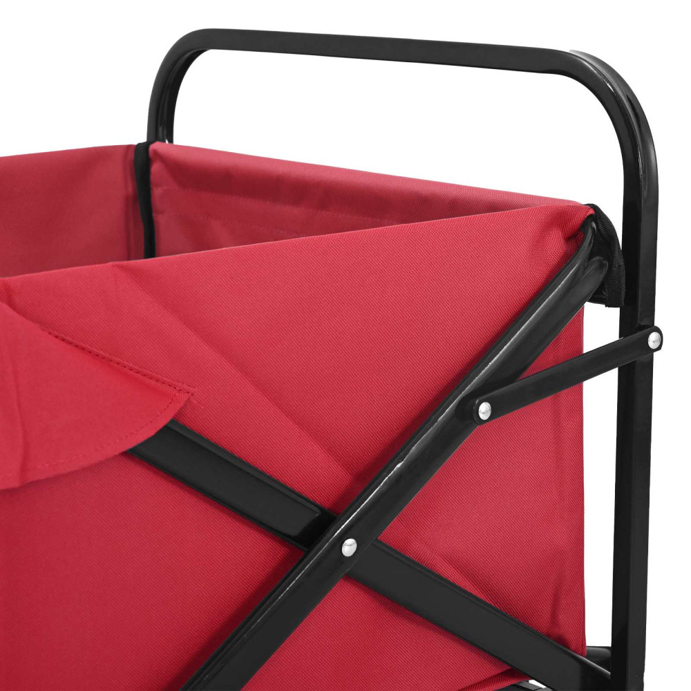 Produktbild för Fällvagn Röd 89 x 63 x 96 cm Stål och Polyester Oxford