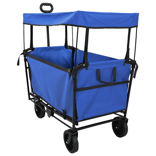 vidaXL Fällbar handvagn Svart 105 x 56,5 x 116 cm Oxford tyg
