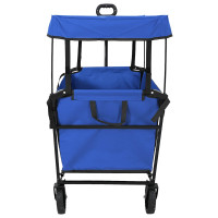 Produktbild för Fällbar handvagn Svart 105 x 56,5 x 116 cm Oxford tyg