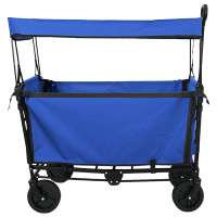 Produktbild för Fällbar handvagn Svart 105 x 56,5 x 116 cm Oxford tyg