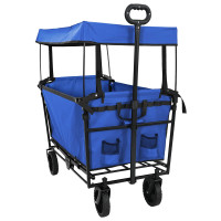 Produktbild för Fällbar handvagn Svart 105 x 56,5 x 116 cm Oxford tyg