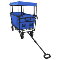 Produktbild för Fällbar handvagn Svart 105 x 56,5 x 116 cm Oxford tyg