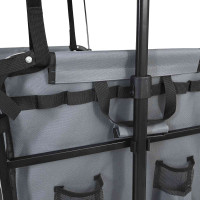Produktbild för Fällbar handvagn Grå 105 x 56,5 x 116 cm Oxford tyg