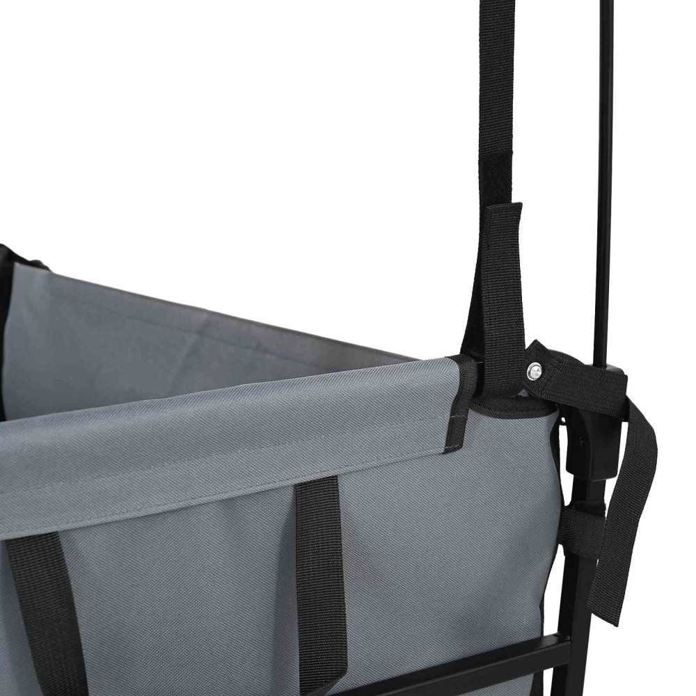 Produktbild för Fällbar handvagn Grå 105 x 56,5 x 116 cm Oxford tyg