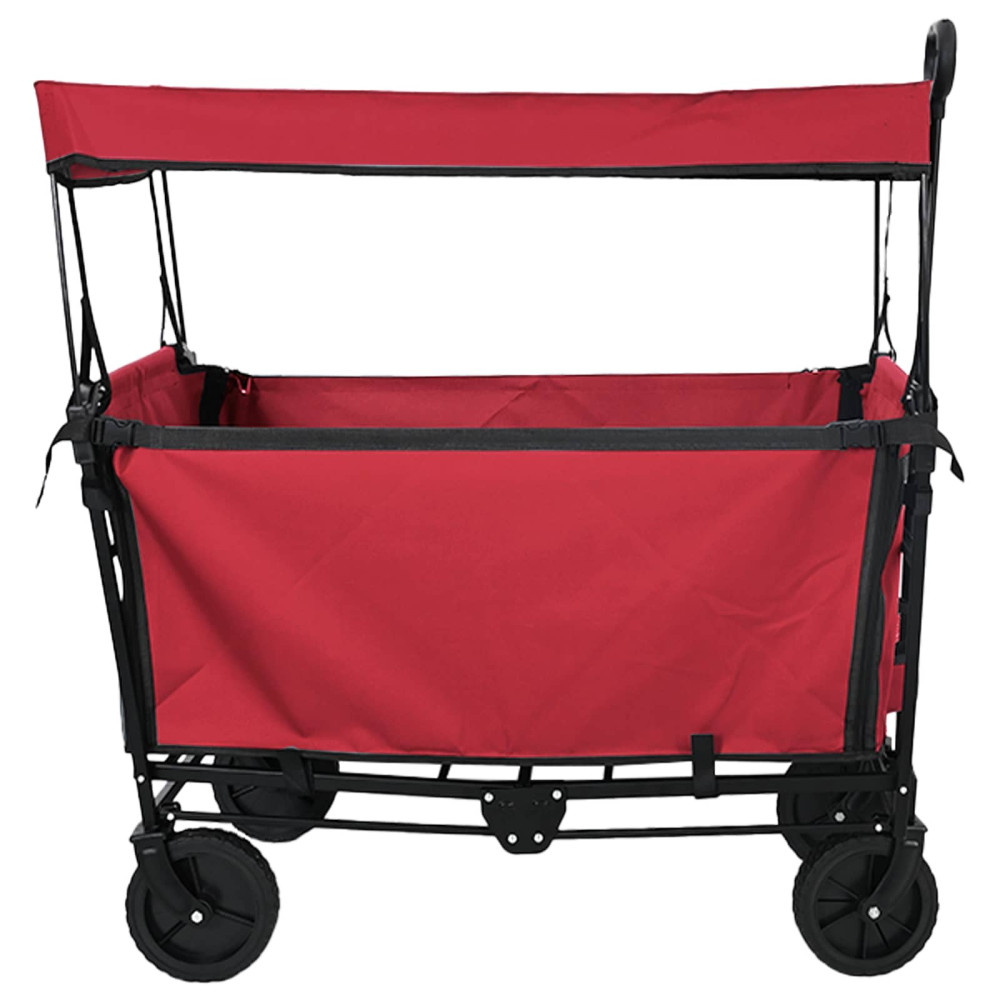 Produktbild för Fällbar handvagn Röd 105 x 56,5 x 116 cm Oxford tyg