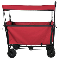 Produktbild för Fällbar handvagn Röd 105 x 56,5 x 116 cm Oxford tyg