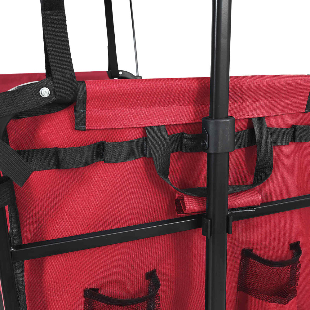 Produktbild för Fällbar handvagn Röd 105 x 56,5 x 116 cm Oxford tyg