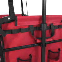 Produktbild för Fällbar handvagn Röd 105 x 56,5 x 116 cm Oxford tyg