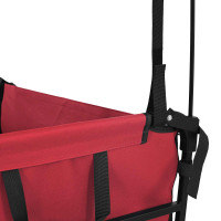 Produktbild för Fällbar handvagn Röd 105 x 56,5 x 116 cm Oxford tyg