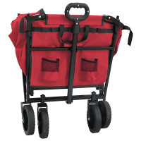 Produktbild för Fällbar handvagn Röd 105 x 56,5 x 116 cm Oxford tyg