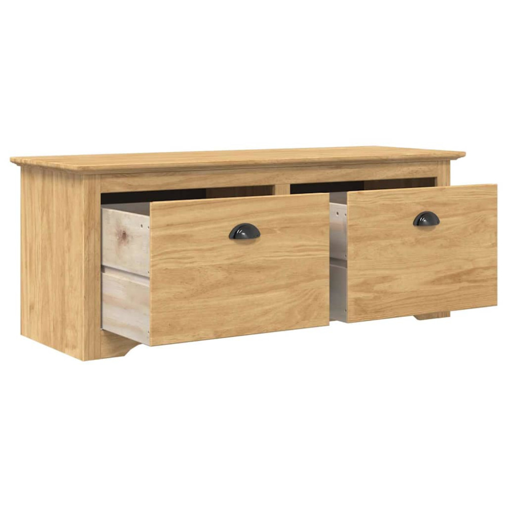 Produktbild för Hallbänk BODO Honung brun 118 x 40 x 50 cm Konstruerat trä