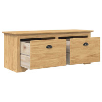 Produktbild för Hallbänk BODO Honung brun 118 x 40 x 50 cm Konstruerat trä