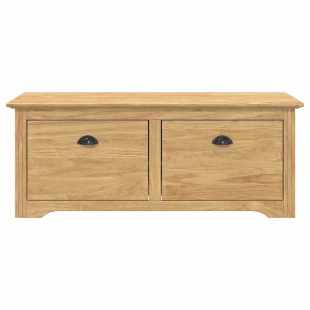 Produktbild för Hallbänk BODO Honung brun 118 x 40 x 50 cm Konstruerat trä