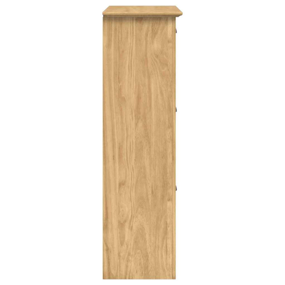 Produktbild för Skoställ BODO Honung brun 80 x 35 x 118 cm Konstruerat trä
