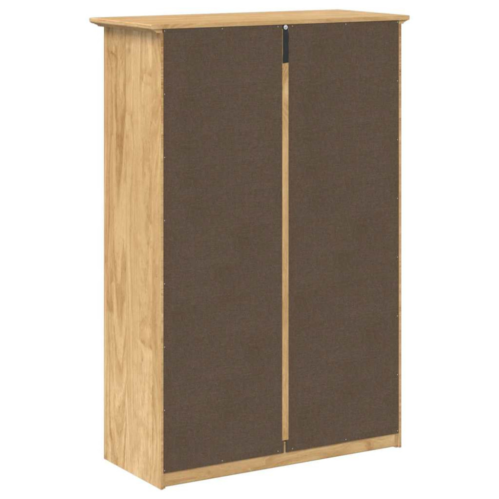 Produktbild för Skoställ BODO Honung brun 80 x 35 x 118 cm Konstruerat trä