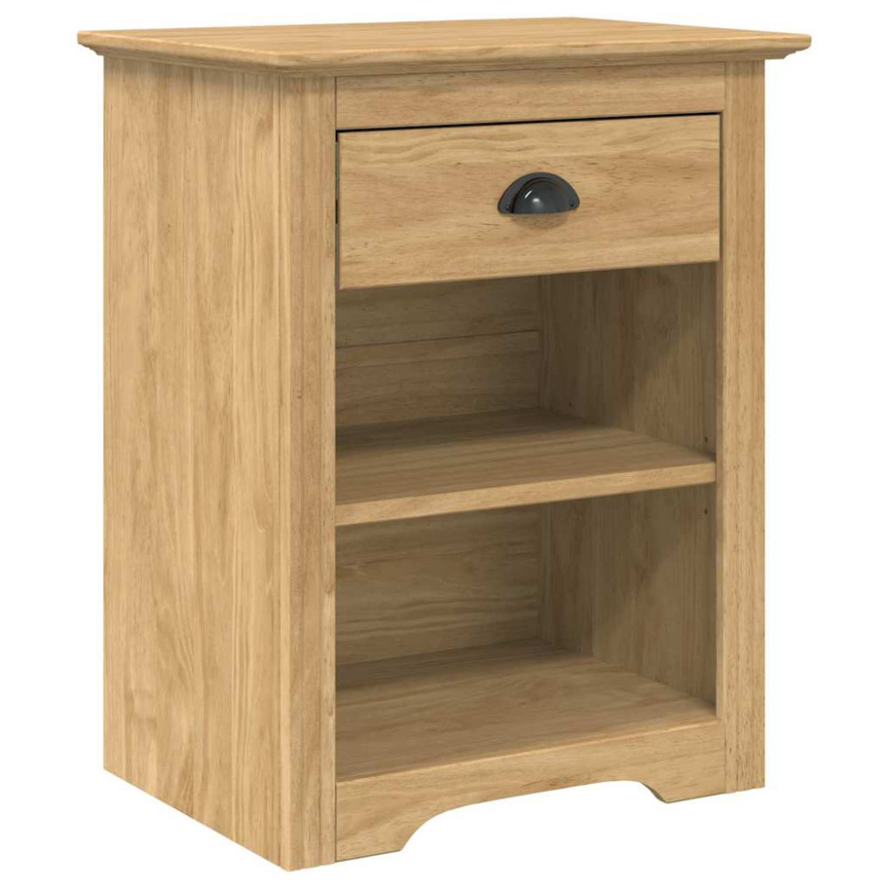 Produktbild för Nattduksbord BODO Honung brun 53 x 38,5 x 67 cm Konstruerat trä