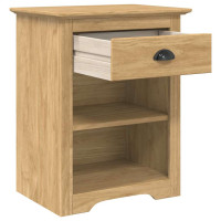 Produktbild för Nattduksbord BODO Honung brun 53 x 38,5 x 67 cm Konstruerat trä