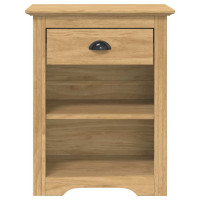 Produktbild för Nattduksbord BODO Honung brun 53 x 38,5 x 67 cm Konstruerat trä