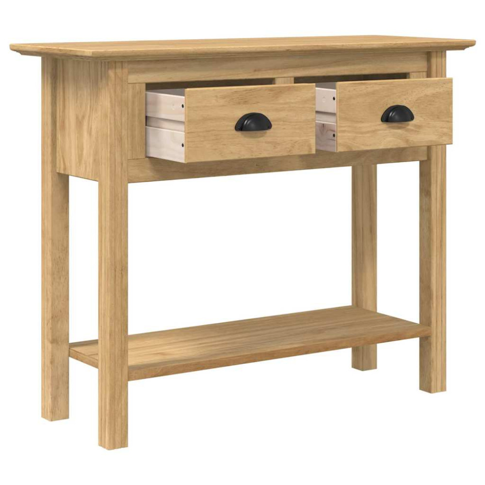 Produktbild för Konsolbord BODO Honung brun 91 x 34.7 x 74 cm Konstruerat trä