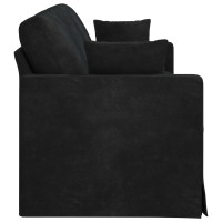 Produktbild för Soffa Svart 228 x 78 x 80 cm Sammet