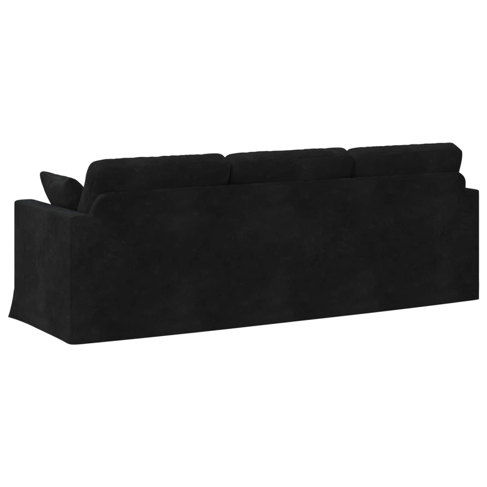Produktbild för Soffa Svart 228 x 78 x 80 cm Sammet