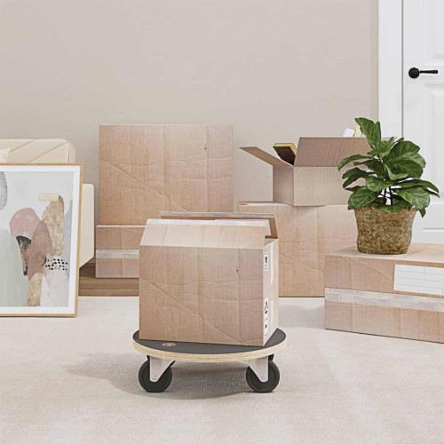 vidaXL Transportvagn 6 pcs Grå Plywood