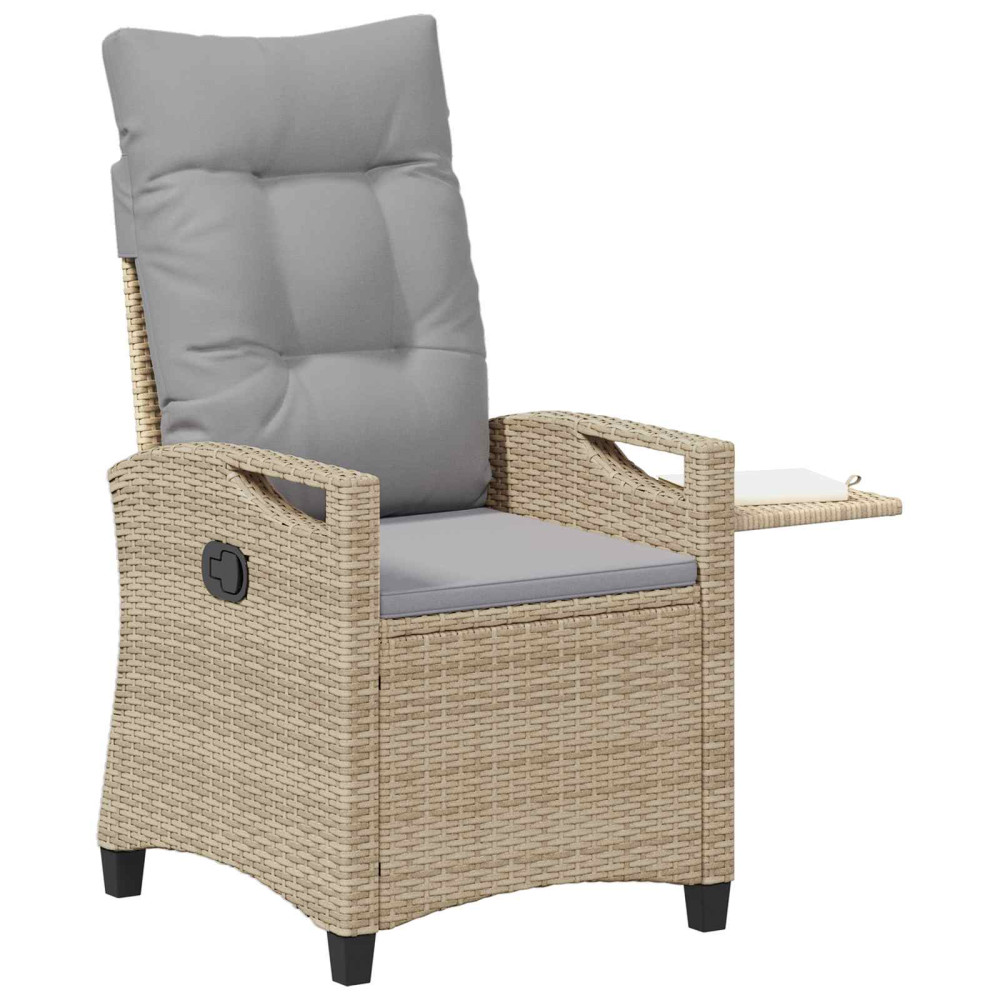 Produktbild för Fällbar trädgårdstol Beige och Ljusgrå 56 x 60 x 112 cm