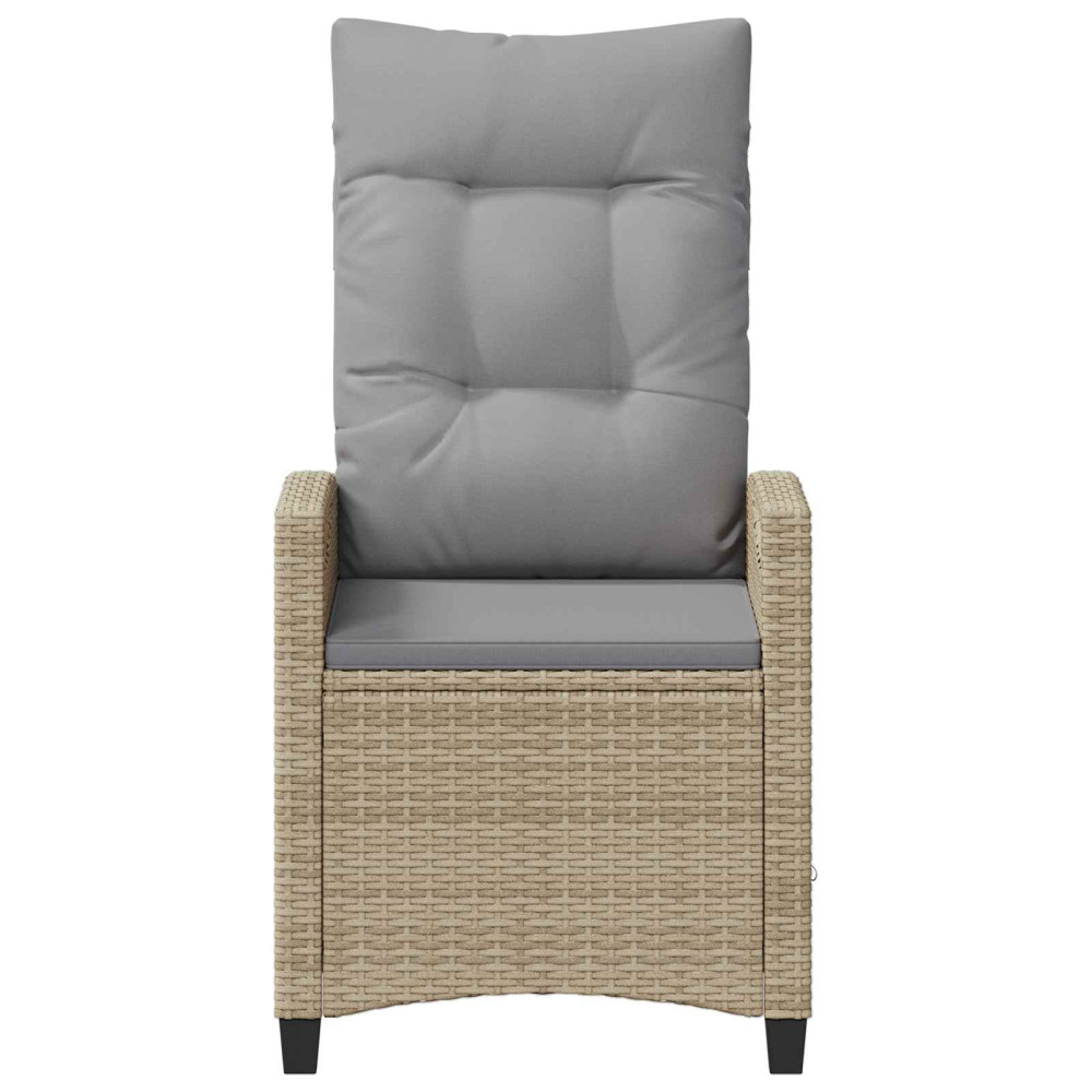 Produktbild för Fällbar trädgårdstol Beige och Ljusgrå 56 x 60 x 112 cm